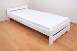 Jednolůžková postel z masivu Eda 90x200 cm, bílá Jednolůžková postel z masivu Eda 90x200 cm, bílá