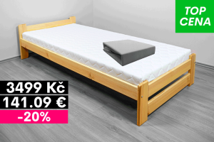 Postel 80x200 cm + rošt + matrace + prostěradlo Postel 80x200 cm + rošt + matrace + prostěradlo