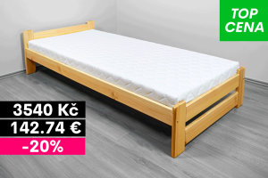 Postel z masivu EDA 80x200 cm, rošt, matrace Vital Postel z masivu EDA 80x200 cm, rošt, matrace Vital