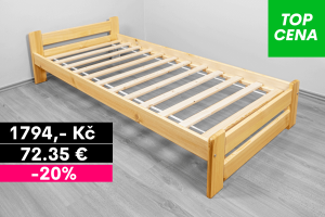 Postel z masivu EDA 80x200 cm, rošt zdarma Postel z masivu EDA 80x200 cm, rošt zdarma