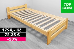 Postel z masivu EDA 80x200 cm, rošt zdarma Postel z masivu EDA 80x200 cm, rošt zdarma